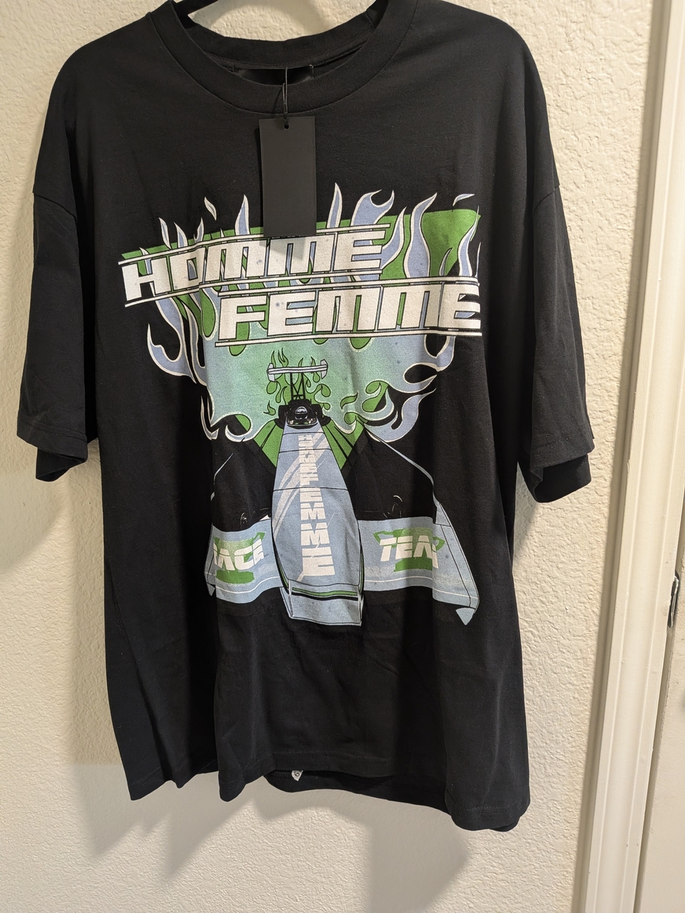 Homme + Femme Graphic T-Shirt NWT XL Black Oversized Streetwear Tee